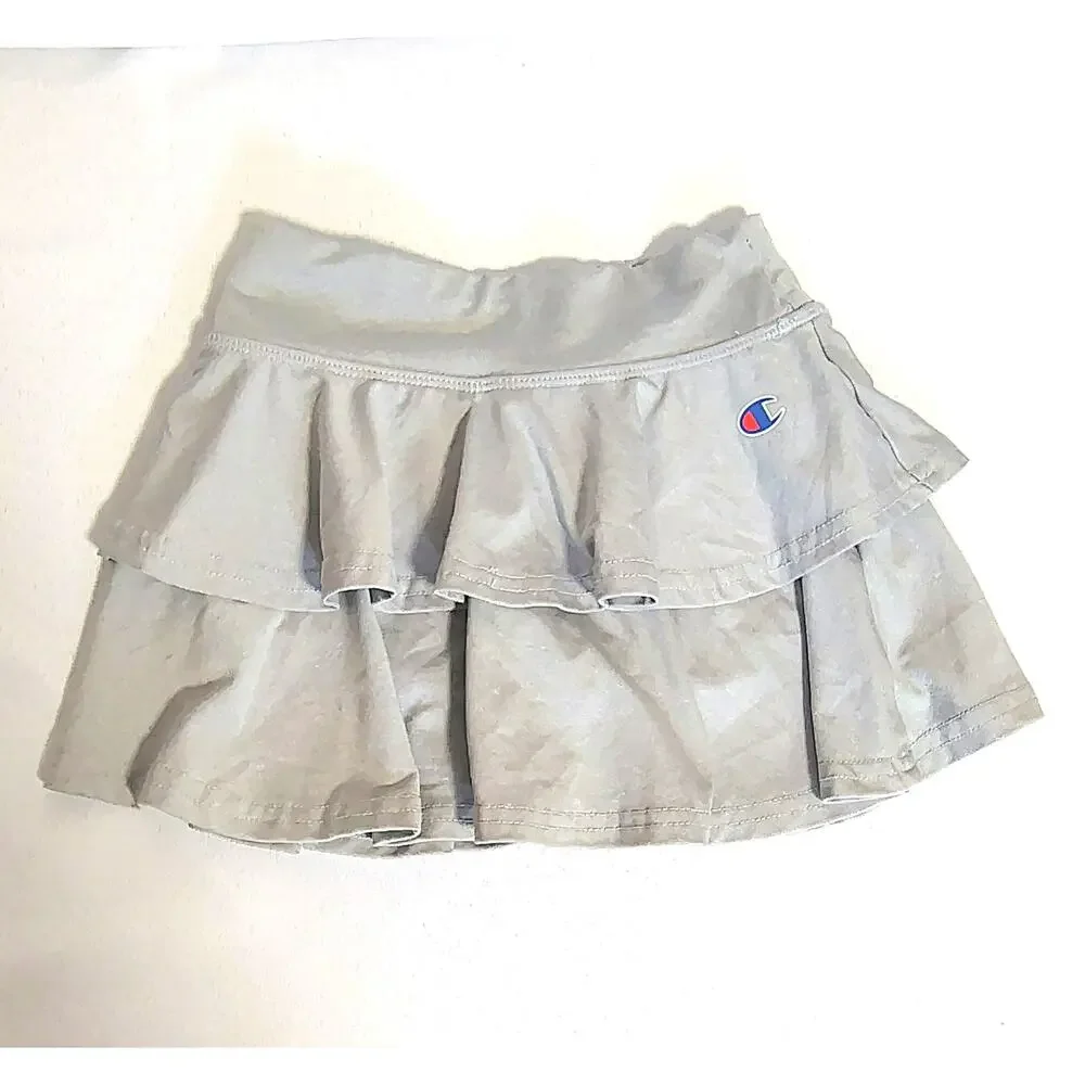 Champion Girls Skort 2T Gray Polyester Spandex Athletic Activewear